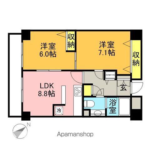 プロスペクト西巣鴨(2DK/8階)の間取り写真
