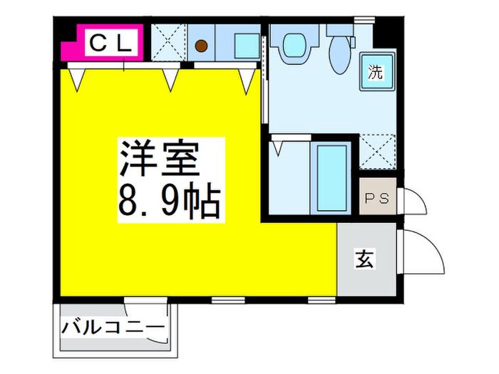エヌエムヴァンキャトフ(ワンルーム/2階)の間取り写真