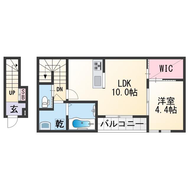 SOLIS元町奉行丁(1LDK/2階)の間取り写真