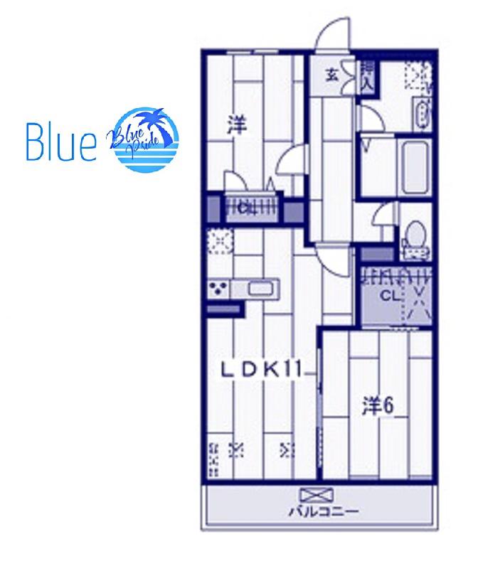 AKARKUIL (2LDK/3階)の間取り写真