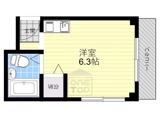 エポック摂津(ワンルーム/1階)の間取り写真