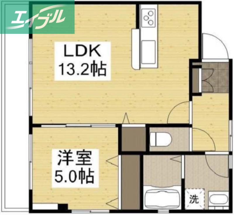 PEARL COURT OHMORI(1LDK/2階)の間取り写真