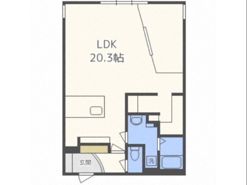 RESIDENCE SAPPORO KOULI(1K/2階)の間取り写真
