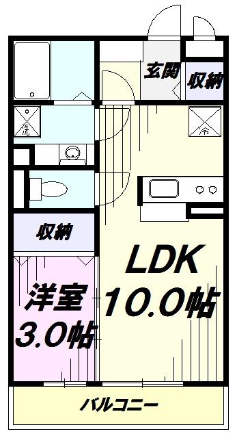 ロイヤルコートKAYB(1LDK/3階)の間取り写真