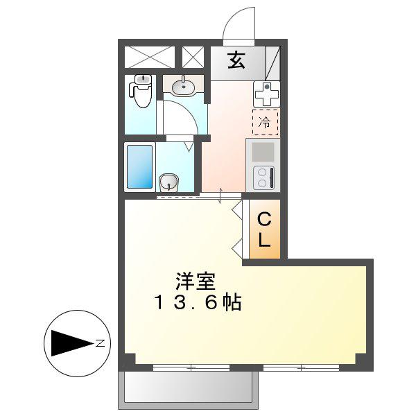 ISM 泉(1K/7階)の間取り写真