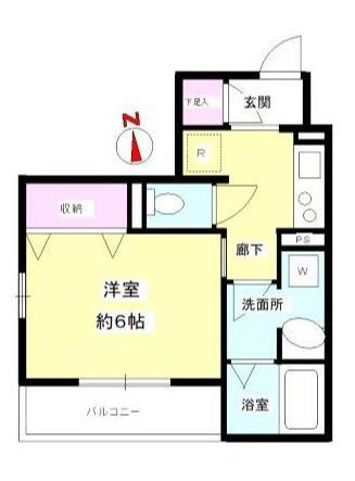 イルミナル(1K/3階)の間取り写真