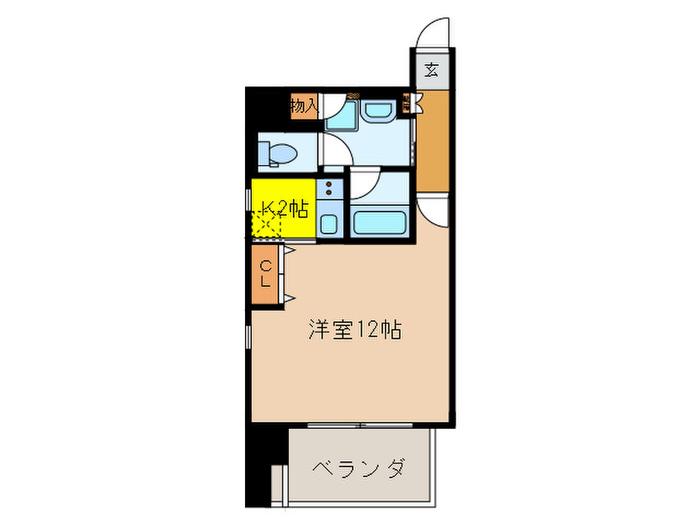 GS丸の内(1K/9階)の間取り写真