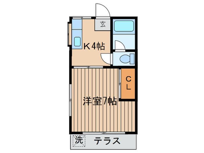 メゾンアンドウ(1K/1階)の間取り写真