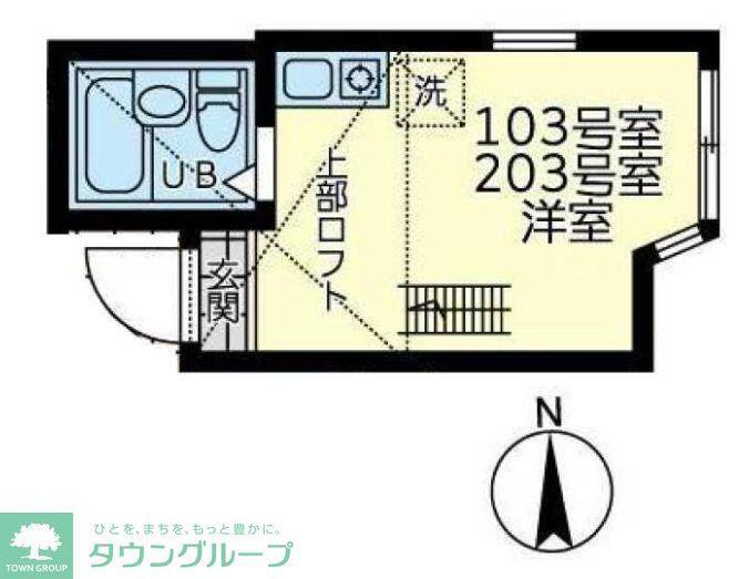 ユナイト小田栄ステルスアンポート(ワンルーム/2階)の間取り写真