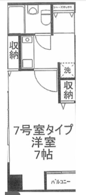 プレミアムバリュー大島(1K/2階)の間取り写真