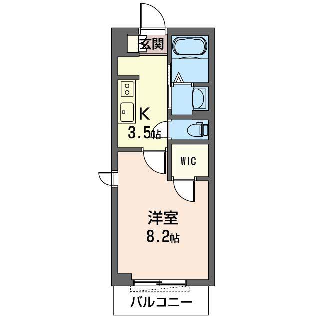 ラピス アウラ(1K/2階)の間取り写真
