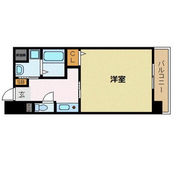 AXIS COURT松尾(1K/10階)の間取り写真