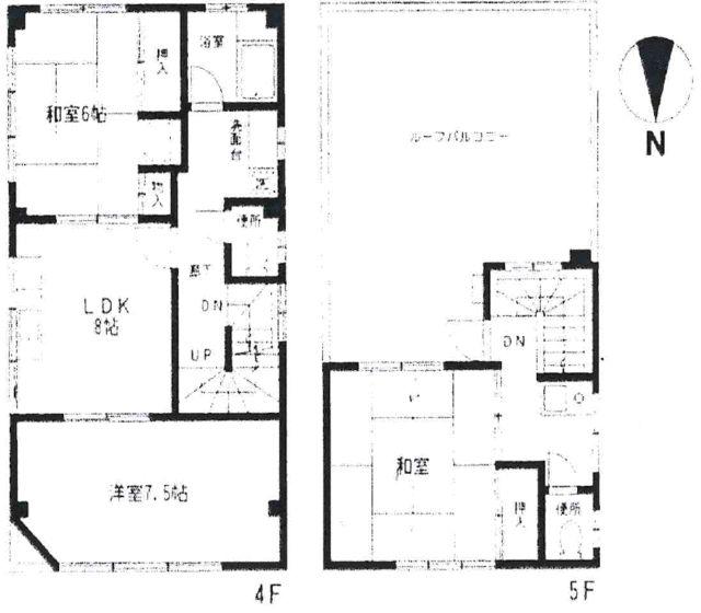 ルート台東(3LDK/4階)の間取り写真