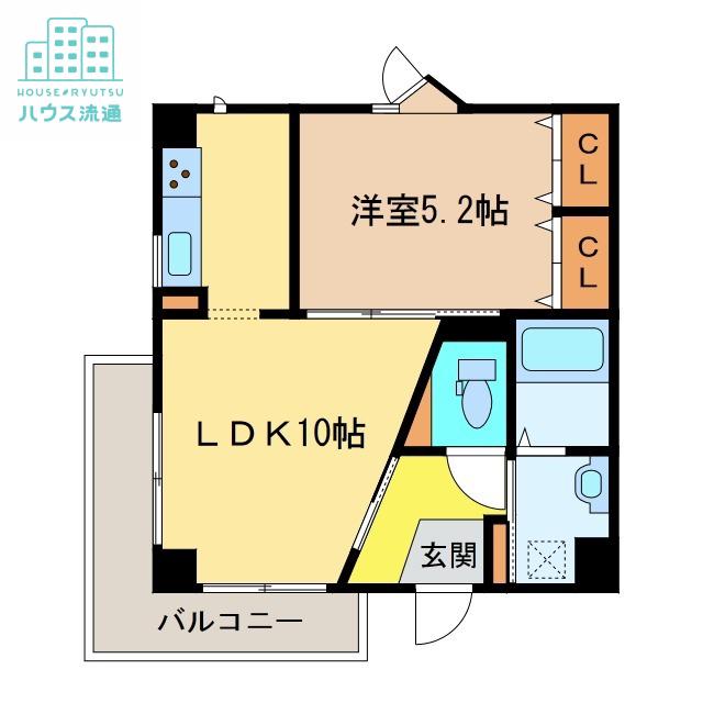 クレールF・K(1LDK/3階)の間取り写真