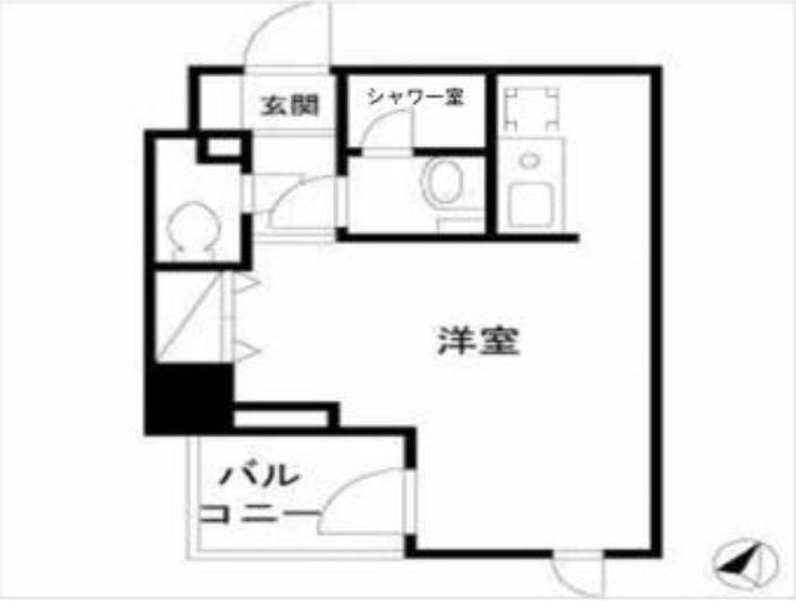 シャンブリーズ三越前(ワンルーム/4階)の間取り写真