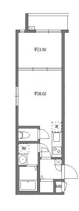 エムシティ戸田(1LDK/1階)の間取り写真