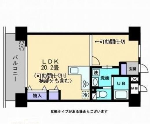 アルティザ倉敷(1LDK/3階)の間取り写真