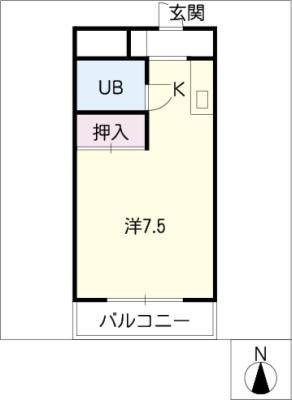 マンハイム石井(1K/2階)の間取り写真