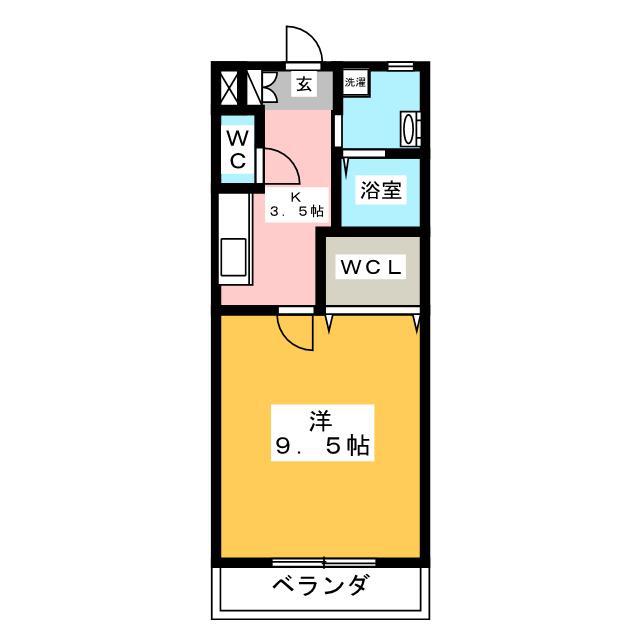 ロイヤルマンション本町(1K/4階)の間取り写真