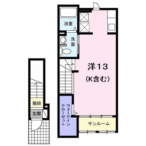 CASA RAFFINATO(ワンルーム/2階)の間取り写真