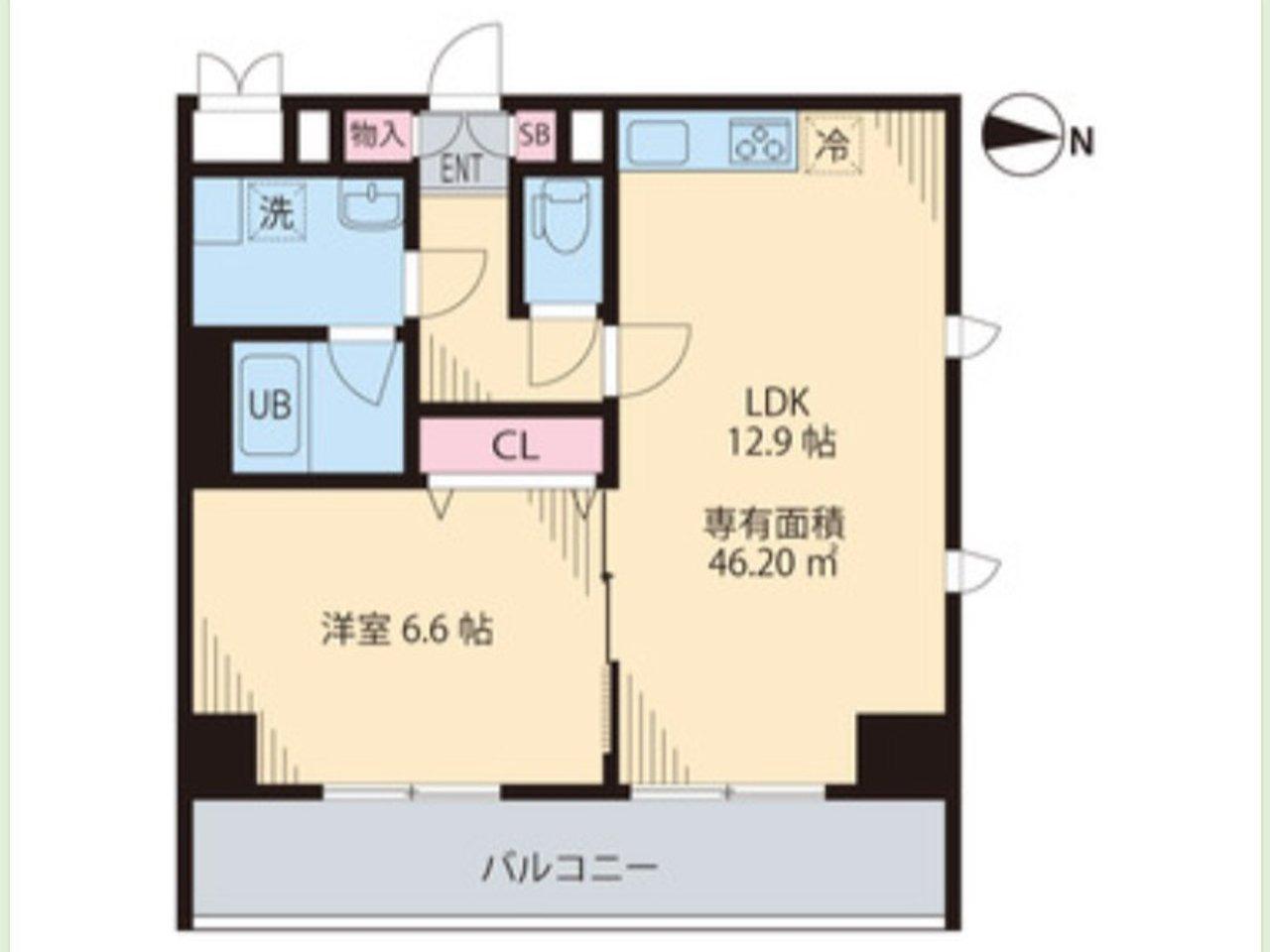 クレストヒル桃ヶ丘(1LDK/5階)の間取り写真
