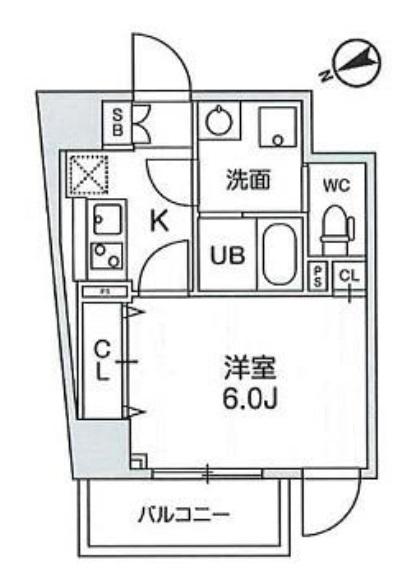 N-STAGE練馬北町(1K/5階)の間取り写真