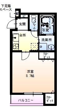 フジパレス西宮能登(1K/3階)の間取り写真