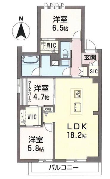 アルモ フェリオ(3LDK/2階)の間取り写真