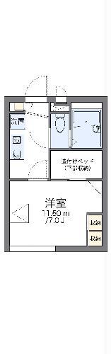 レオパレスEM1(1K/1階)の間取り写真