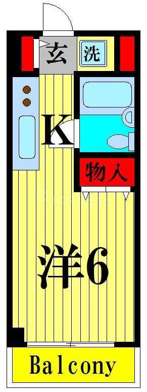 Nビルディング(ワンルーム/2階)の間取り写真