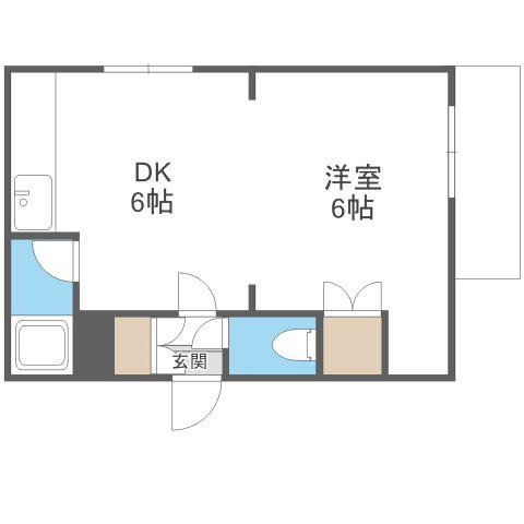 BEARSII(1DK/3階)の間取り写真