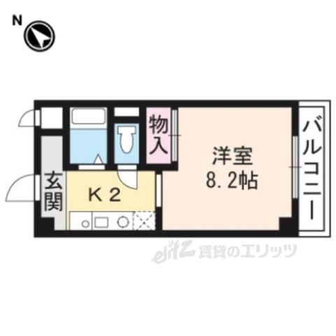 第2コーポ朝倉(1K/2階)の間取り写真