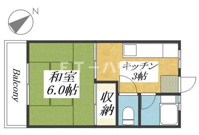 小南マンション(1K/3階)の間取り写真