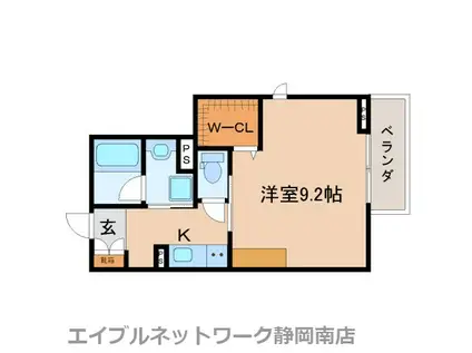 ワンダブル(1K/2階)の間取り写真