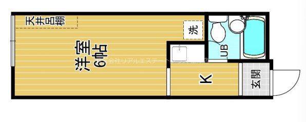 COLORS南草津 I(1K/1階)の間取り写真
