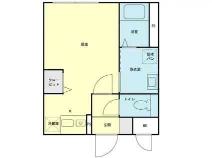 CROSS ROAD渋谷神山町(ワンルーム/2階)の間取り写真