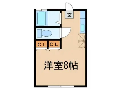 リベルテ寿(ワンルーム/1階)の間取り写真