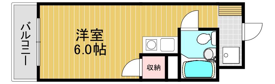 レジデンスサザン(ワンルーム/5階)の間取り写真