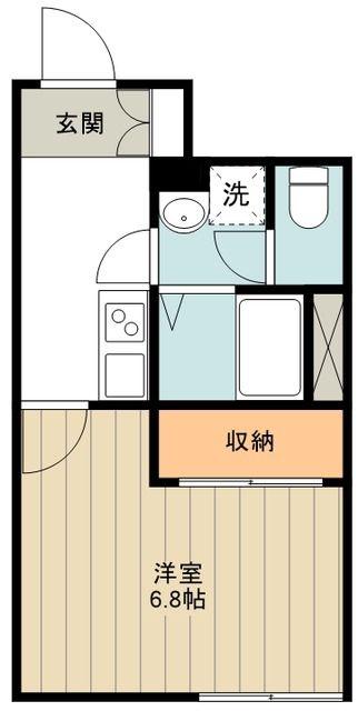 クレイノKOKO(1K/1階)の間取り写真