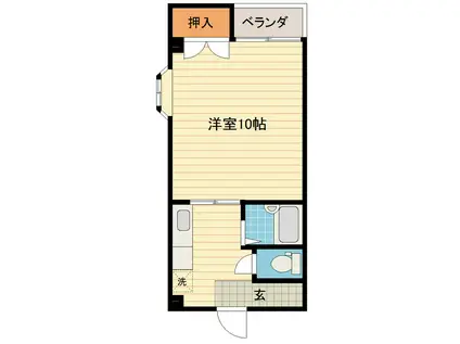 ドリーム(1K/3階)の間取り写真