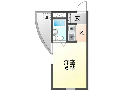 アルファ清心町(ワンルーム/3階)の間取り写真