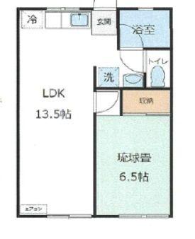 第1メゾンドラポール(1LDK/2階)の間取り写真
