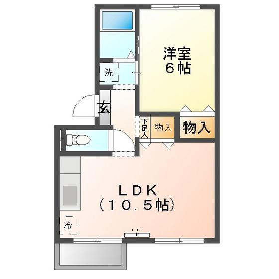 さくら荘 B(1LDK/2階)の間取り写真