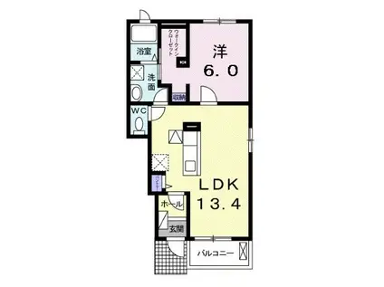 I・SANCTUARY I(1LDK/1階)の間取り写真