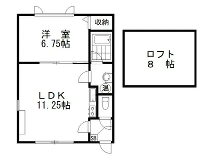 FOREST(1LDK/2階)の間取り写真