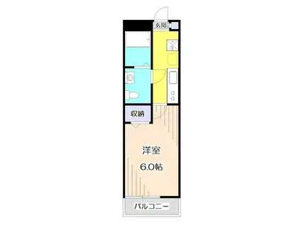 ルミエール新狭山(1K/3階)の間取り写真