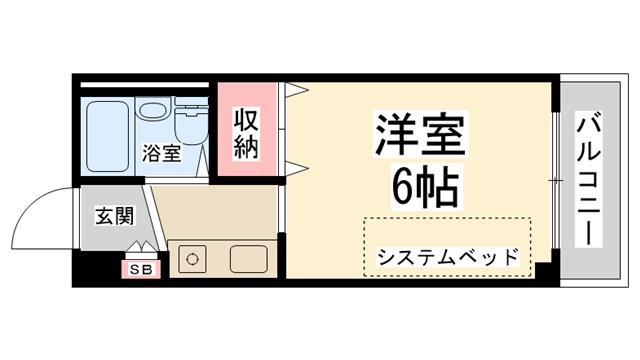 第一インテリジェントビル(1K/7階)の間取り写真