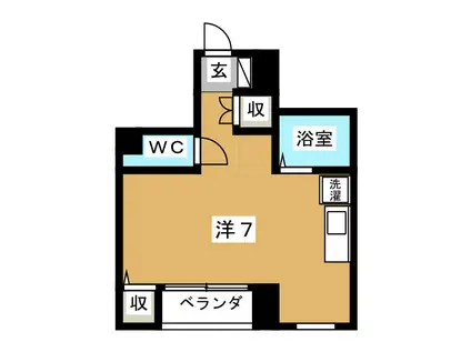 サントル・ヴィラージュII(ワンルーム/3階)の間取り写真