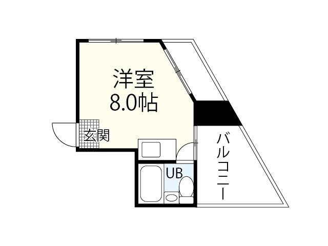 アスプロパラティII(ワンルーム/5階)の間取り写真
