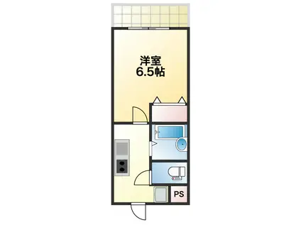 ルミエール花園II(1K/5階)の間取り写真